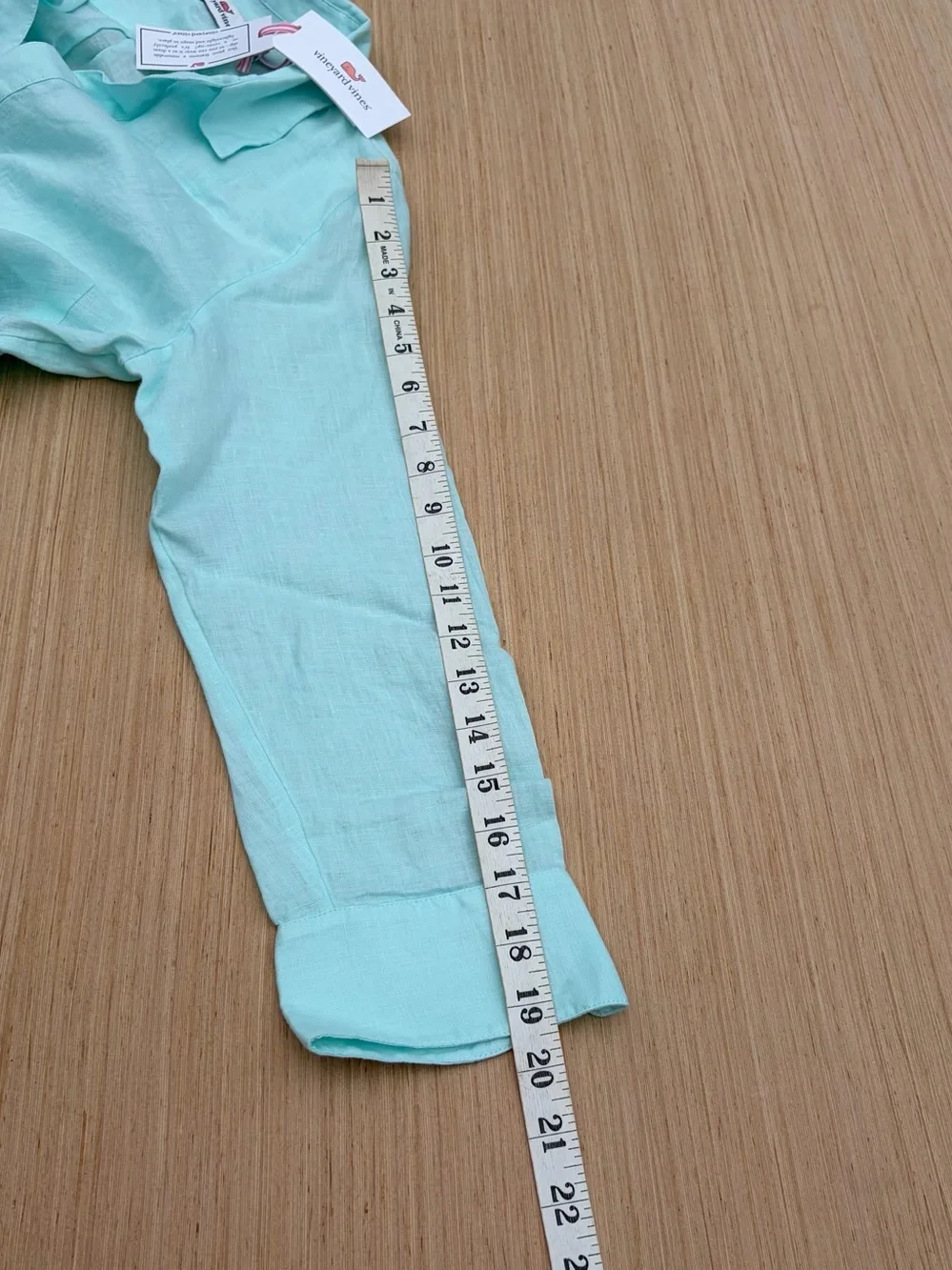 NEW Vineyard Vines Solid Lucaya Coverup Dress Linen Blue Green - Picture 9 of 15